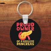 無用誇りを持ったの膵型糖尿病の所有者 キーホルダー (正面)