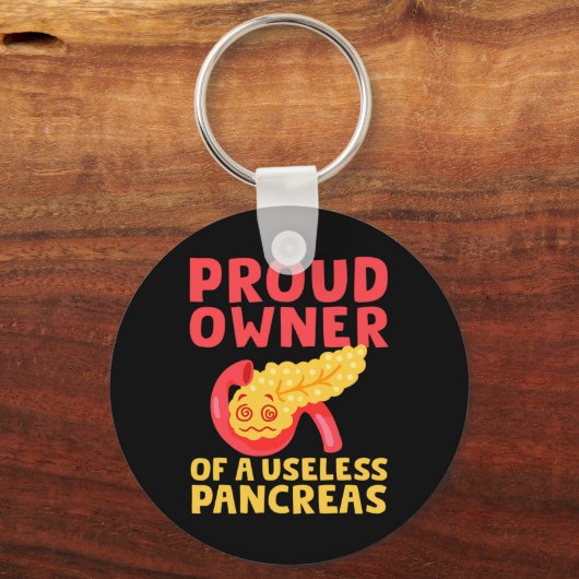 無用誇りを持ったの膵型糖尿病の所有者 キーホルダー (正面)