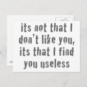 無用 ポストカード (正面/裏面)