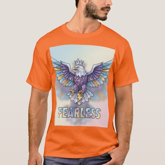 無畏のクリスタルイーグルエンブレムTシャツ Tシャツ (正面)