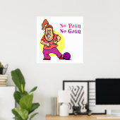 無痛利得おもしろいボーリングデザイン ポスター (ホームオフィス)