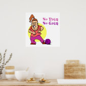 無痛利得おもしろいボーリングデザイン ポスター (キッチン)