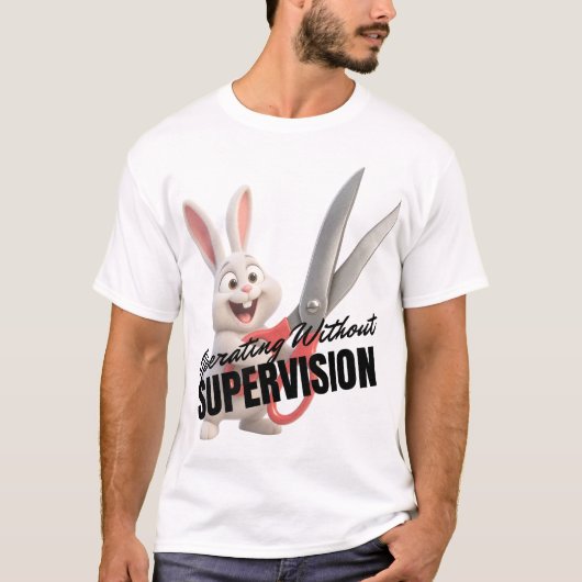 無監督で作業中 Tシャツ (正面)