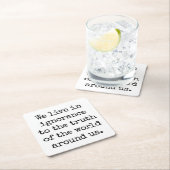 無知で生きる紙コースター スクエアペーパーコースター (インサイチュ)