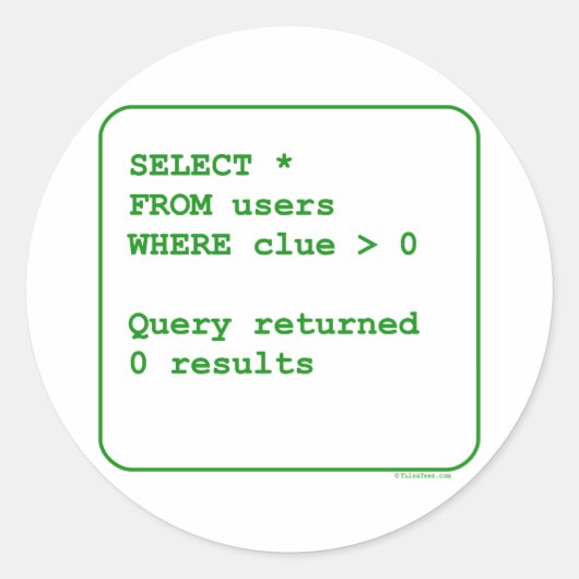 無知なユーザー ラウンドシール (正面)