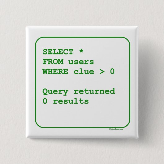 無知なユーザー 缶バッジ (正面)