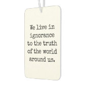 無知な空気の中で生きる カーエアーフレッシュナー (左)