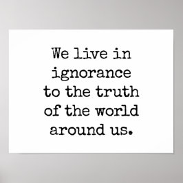 無知のポスターで生活する ポスター