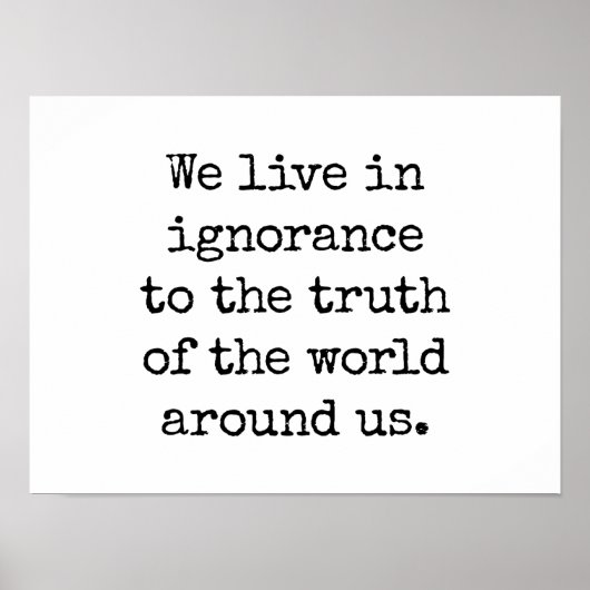 無知のポスターで生活する ポスター (正面)