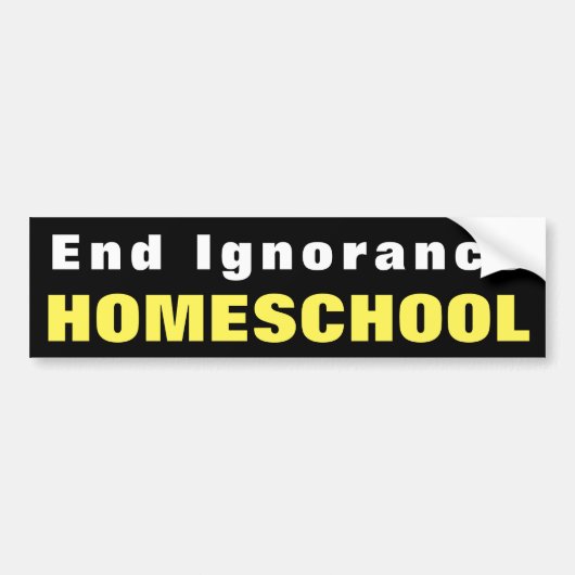 無知の終了HOMESCHOOL バンパーステッカー (正面)