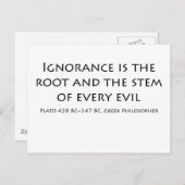 無知はあらゆる悪の根源であり、幹である ポストカード (正面/裏面)