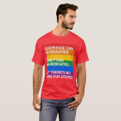 無知は教育することができます Tシャツ (正面フル)