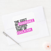 無知は教育よりも高い スクエアシール (封筒)