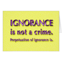無知は罪ではないです