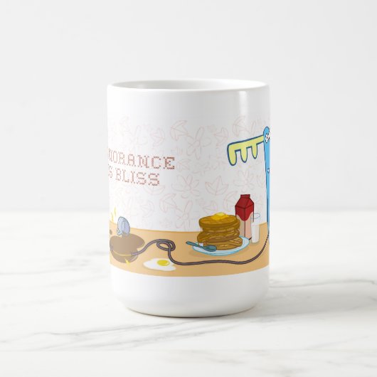 無知は至福です コーヒーマグカップ (中央)
