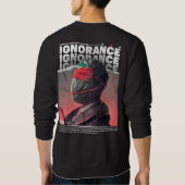 無知マスクされた顔残虐行為ストリートウェア スウェットシャツ (裏面)