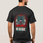 無礼なドクロと熊 Tシャツ (裏面)