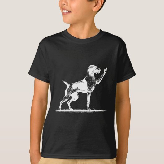 無礼なポインター犬の穴 ジャーマン・ショートヘアード・ポインター犬D Tシャツ (正面)