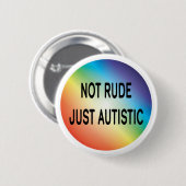 無礼自閉症の自閉症の受容認識度 缶バッジ (正面&裏面)