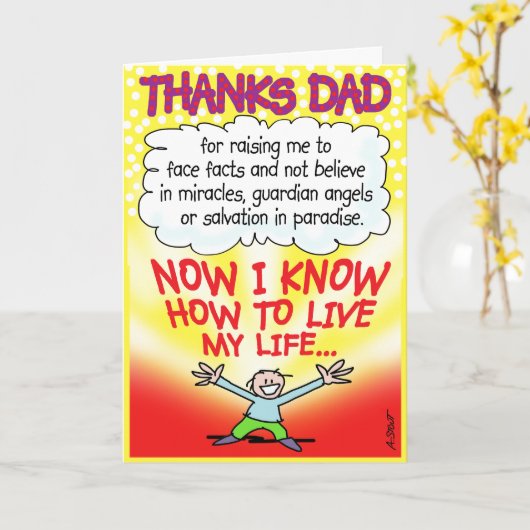 無神父の日 カード (黄色い花)