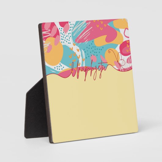 無神経なほど大胆なフェミニンな宣言 フォトプラーク (正面)