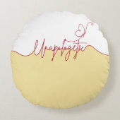 無神経な大胆なフェミニンなステートメント ラウンドクッション (正面)
