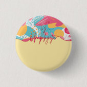 無神経な大胆なフェミニンなステートメント 缶バッジ (正面)