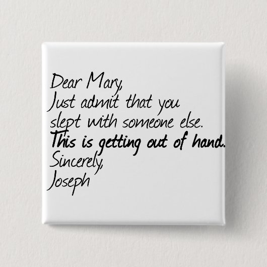 無神論おもしろいデザイン 缶バッジ (正面)