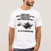 無神論おもしろい論アンチ宗教アンチ神 Tシャツ (正面)