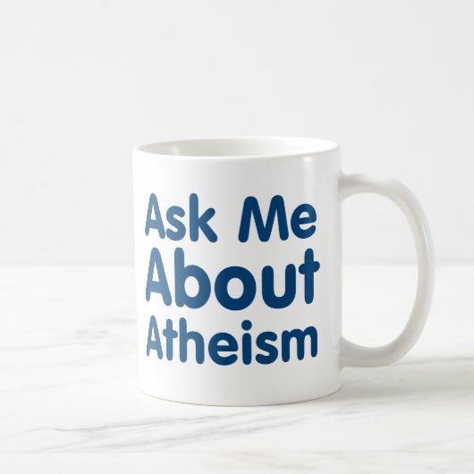 無神論について私に尋ねて下さい コーヒーマグカップ (右)