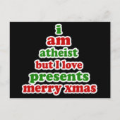 無神論のクリスマス シーズンポストカード (正面)