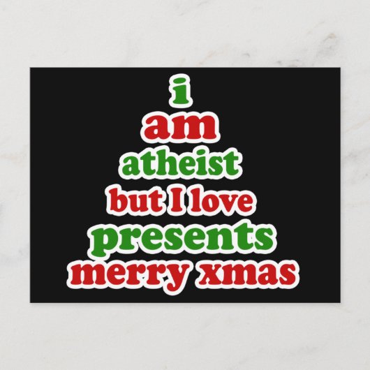無神論のクリスマス シーズンポストカード (正面)