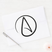 無神論のシンボル – 無神論のサイン ラウンドシール (封筒)