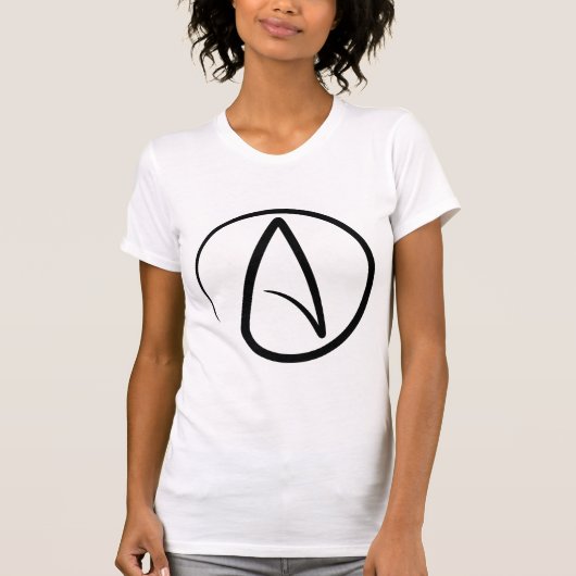 無神論のシンボル – 無神論のサイン Tシャツ (正面)