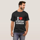 無神論の女性が好き Tシャツ (正面フル)