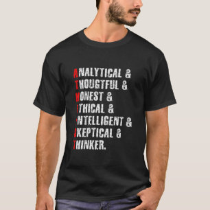 無神論の無神教宗教科学不可知懐疑論者 Tシャツ
