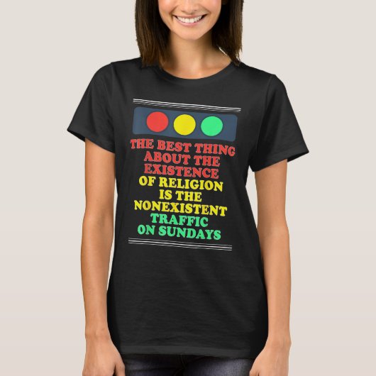 無神論の無神論の存在は存在しない Tシャツ (正面)