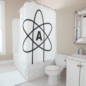 無神論の象徴(原子エンブレム) シャワーカーテン (インサイチュ)