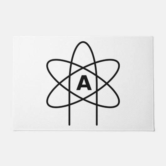 無神論の象徴（原子エンブレム） ドアマット (正面)