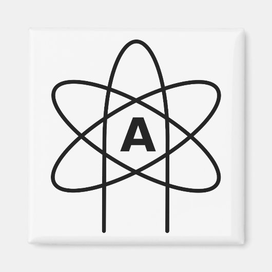 無神論の象徴（原子エンブレム） マグネット (正面)