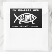 無神論の進化バンパーステッカー 長方形シール (バッグ)