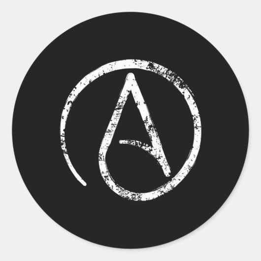 無神論動揺して無神論者の象徴のホイスト世俗 ラウンドシール (正面)