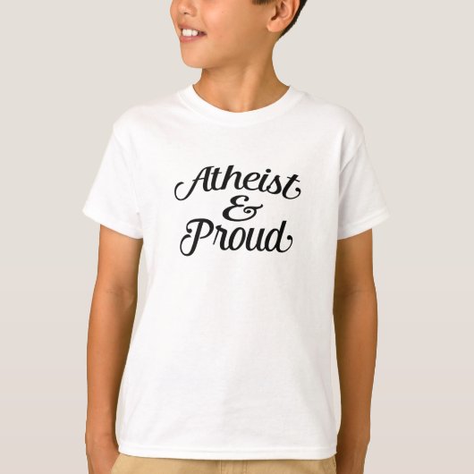 無神論的および誇りを持った Tシャツ (正面)