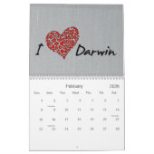 無神論的で黒く、灰色および赤いカレンダー カレンダー (2月 2026)