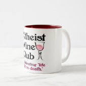無神論的なワインクラブマグ ツートーンマグカップ (正面右)