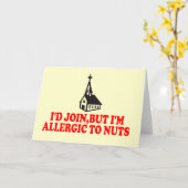 無神論的な冗談 カード (黄色い花)