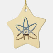 無神論的な原子の星のオーナメント セラミックオーナメント (左)