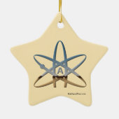 無神論的な原子の星のオーナメント セラミックオーナメント (裏面)