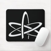 無神論的な原子(黒で白い) マウスパッド (マウス)