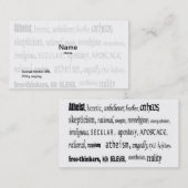 無神論的な名刺を運ぶ事務用カード 名刺 (正面/裏面)